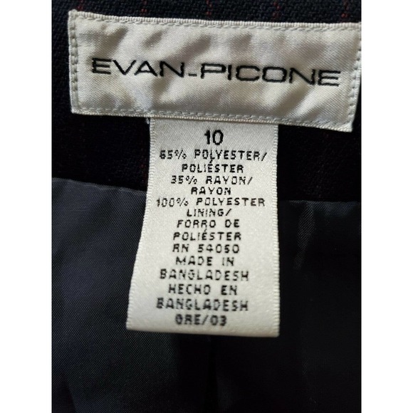 Evan Picone Women Black Lined Polyester Long Sleeve Blazer & Pant 2Piece Suit 10 - Picture 8 of 16